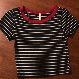 striped crop top